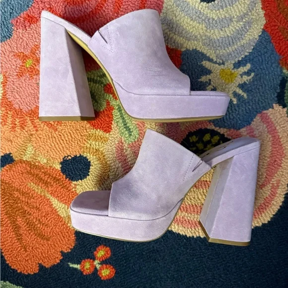 Free People Margo Daring Violet Suede Mule - Picture 8 of 8